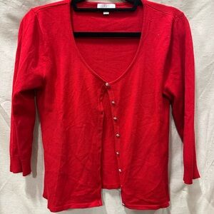 Apt. 9 Women's Red Cardigan Sweater